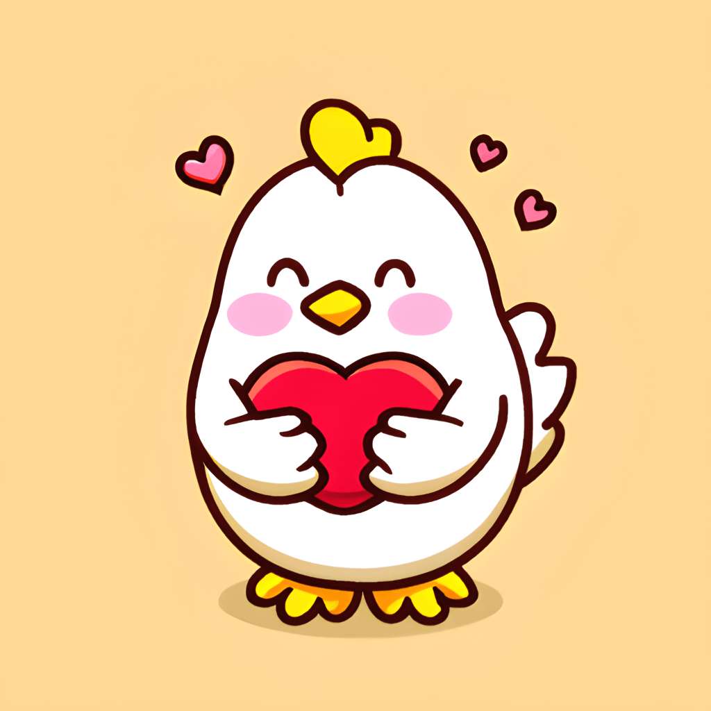χαριτωμένο κοτόπουλο παζλ online από φωτογραφία