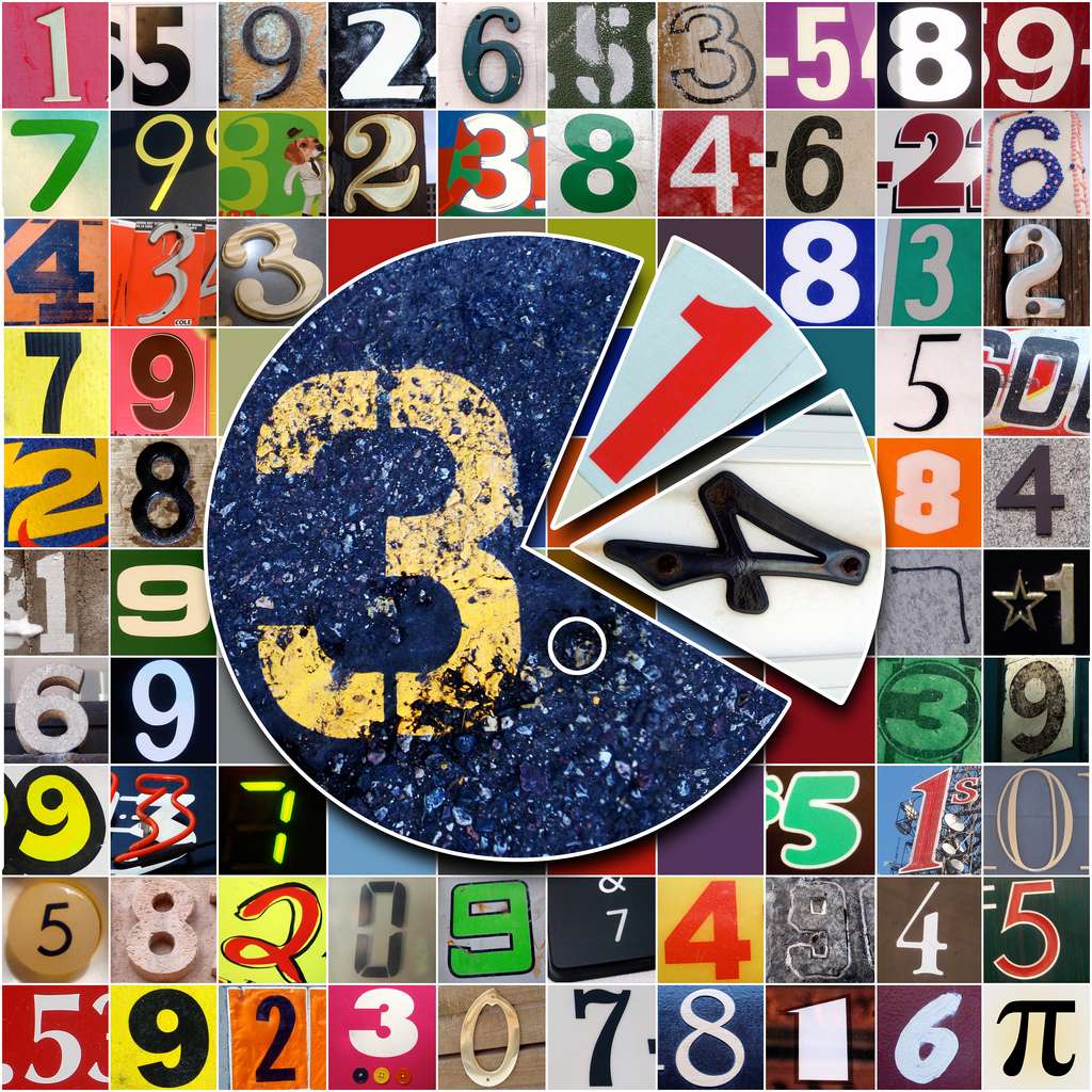 Zahl Pi für Pi-Tag Online-Puzzle vom Foto