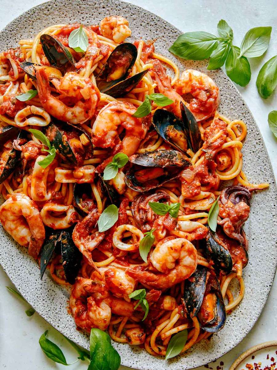 food - seafood puzzle online from photo