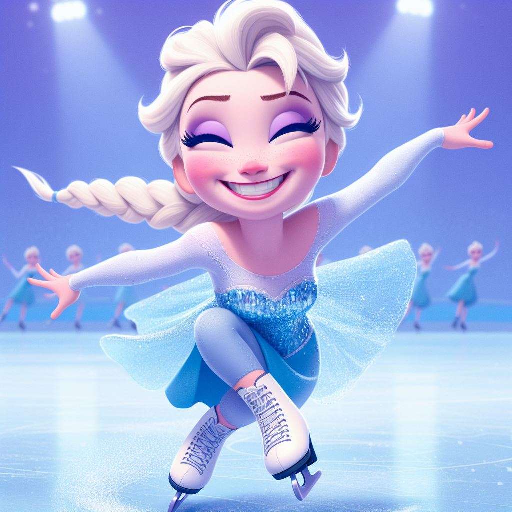Skaterin Elsa Online-Puzzle