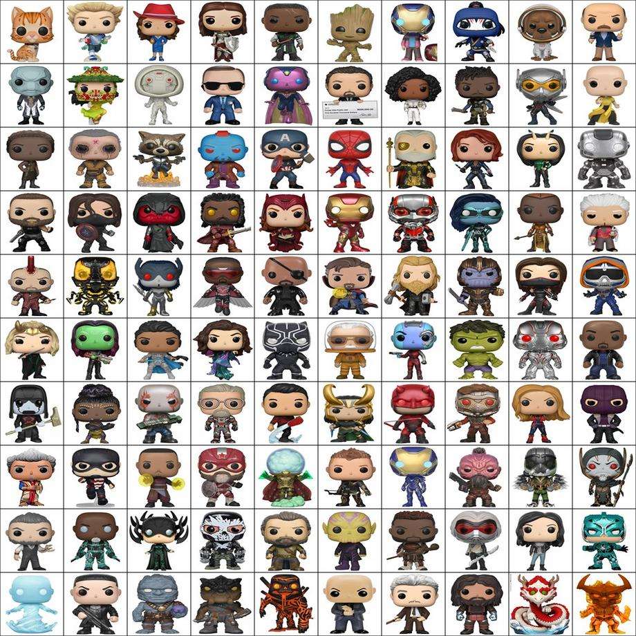 Marvel Funko Pops puzzle online from photo