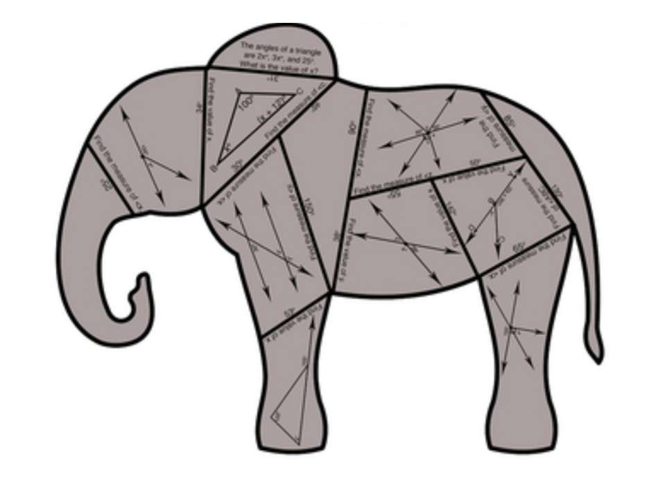 слон пазл онлайн-пазл