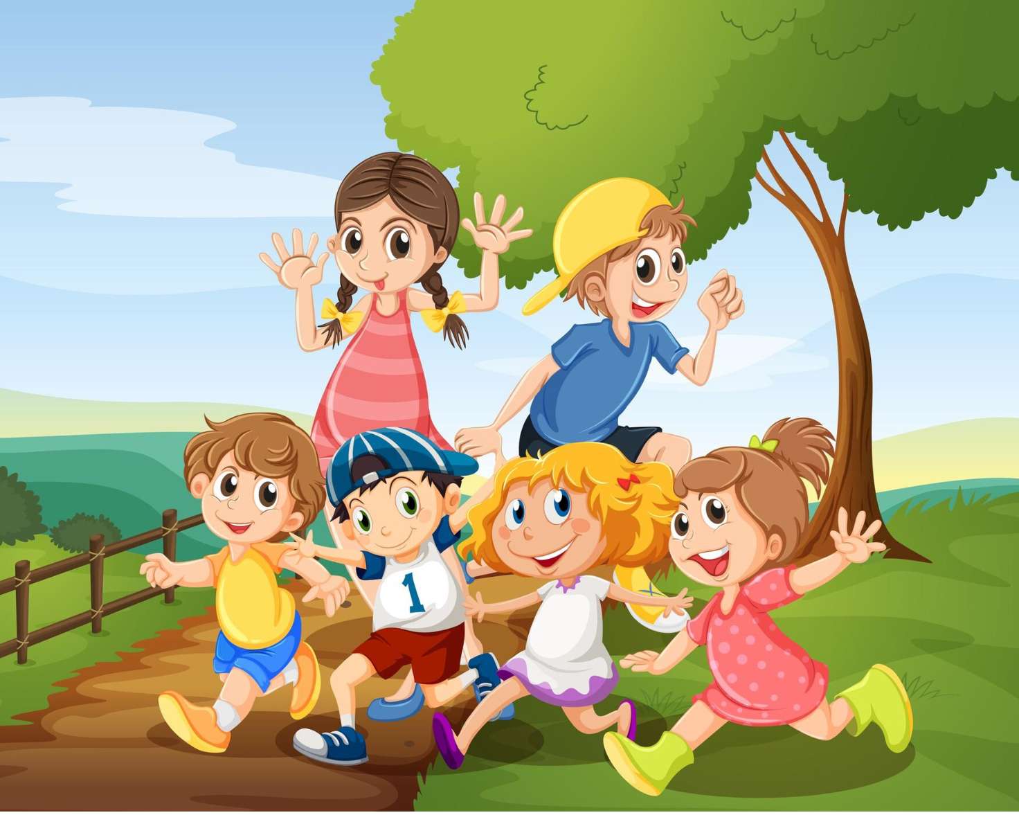 Children playing puzzle online from photo