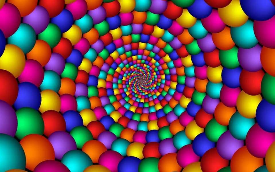 Spirale a bolle puzzle online da foto