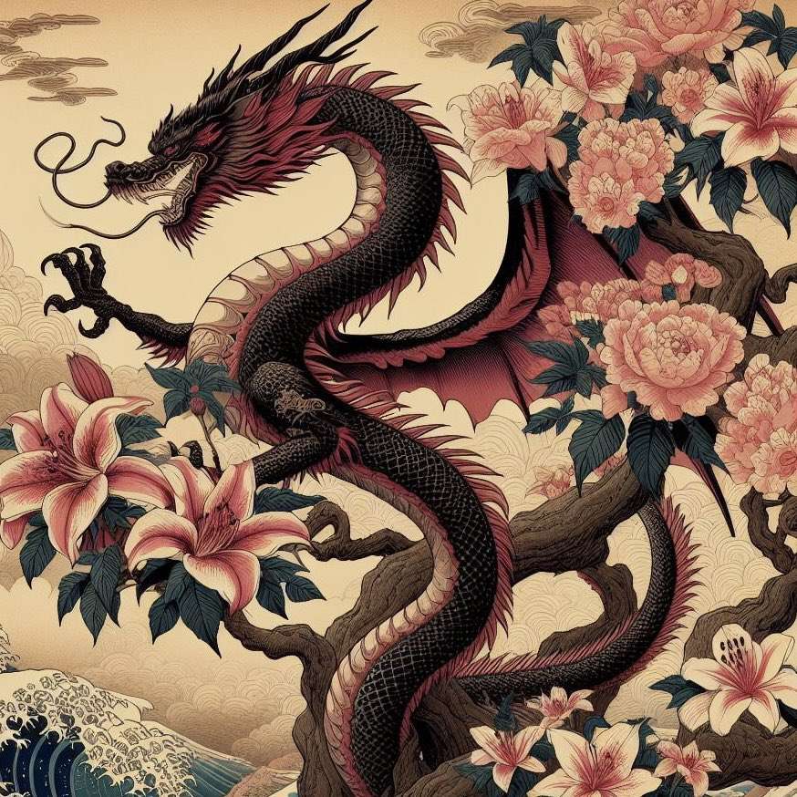 Dragon??? ??? ??? puzzle en ligne à partir d'une photo