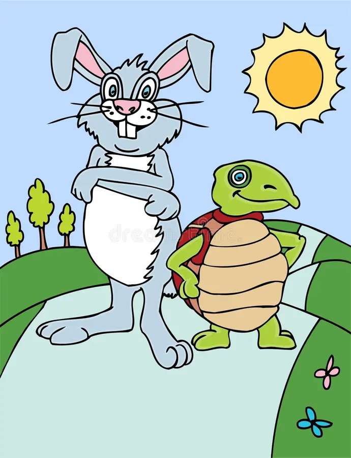 hare och sköldpadda Pussel online