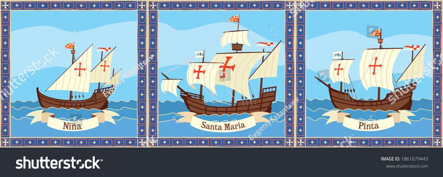 Die drei Schiffe des Kolumbus puzzle online z fotografie