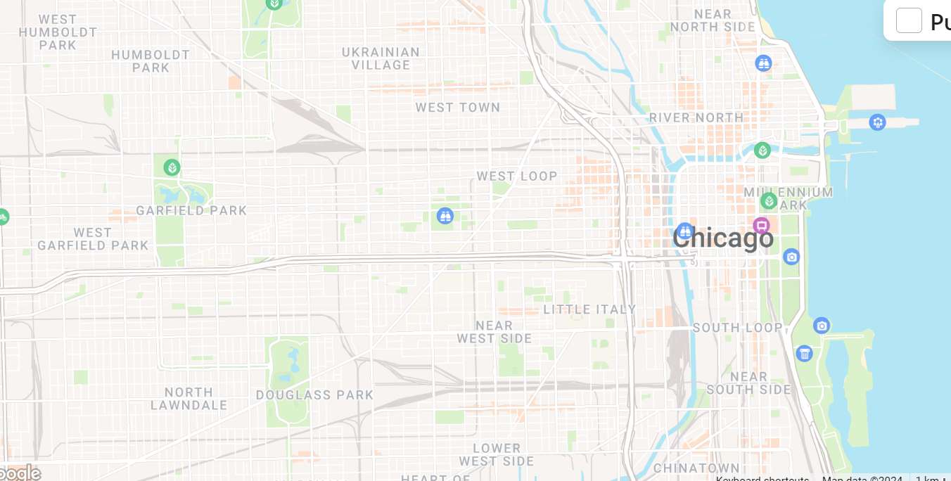 Пазл на карті Чикаго онлайн пазл