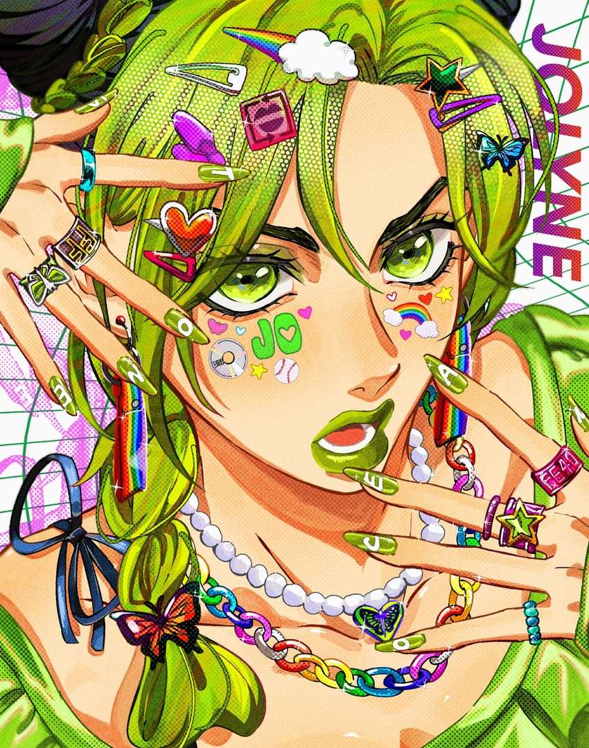 Cujoh Jolyne Cute Girly Pose online puzzle