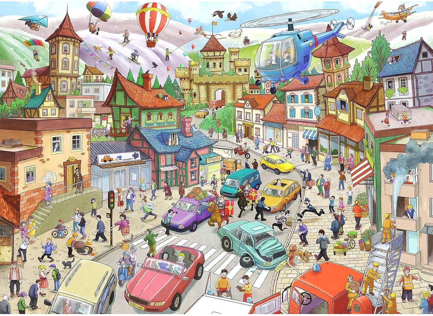 Città automobilistica pazza puzzle online da foto