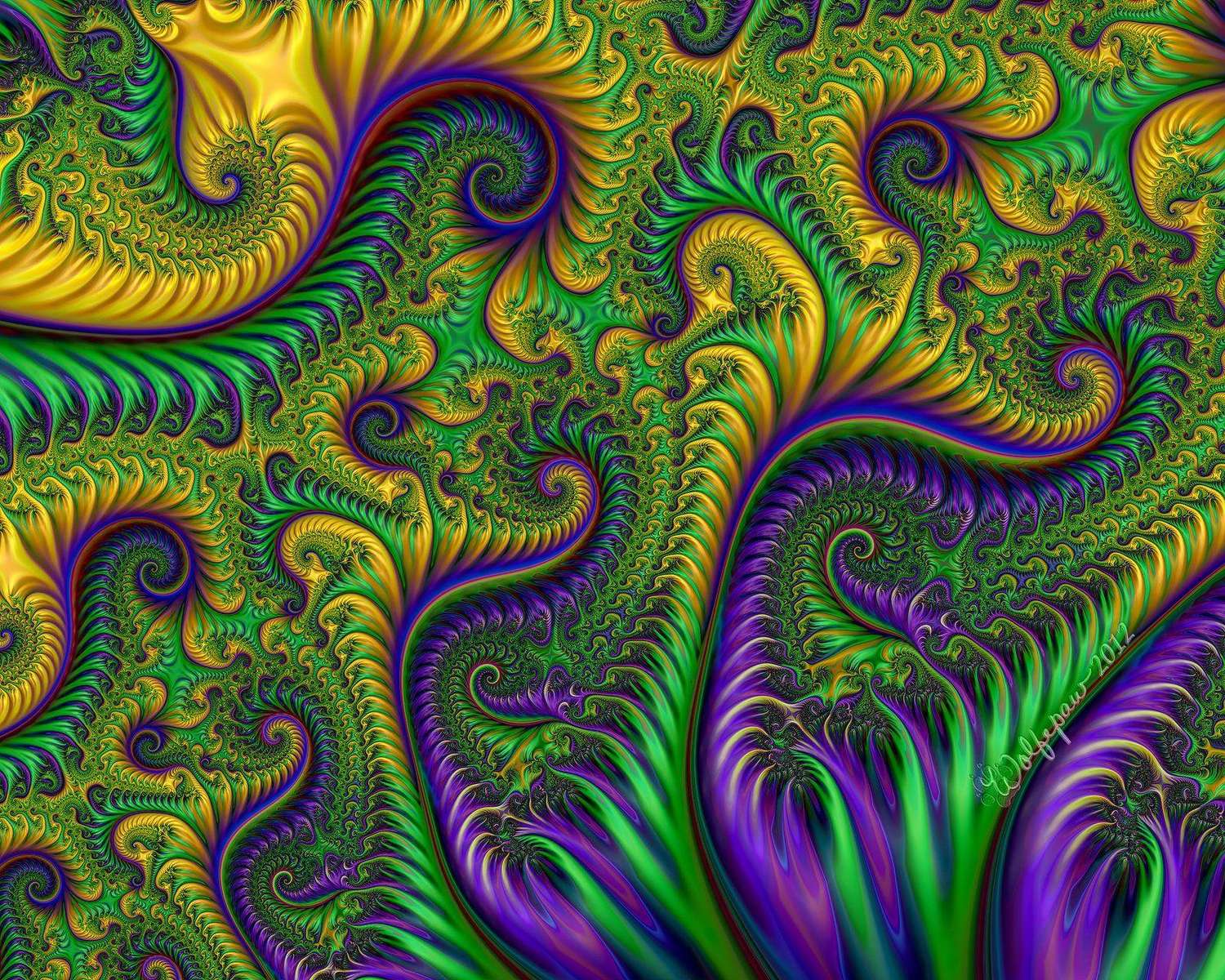 Kleur in spiralen online puzzel