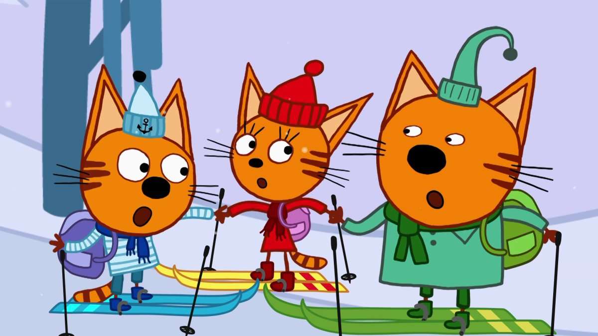 Dibujos animados 3 gatos rompecabezas en línea