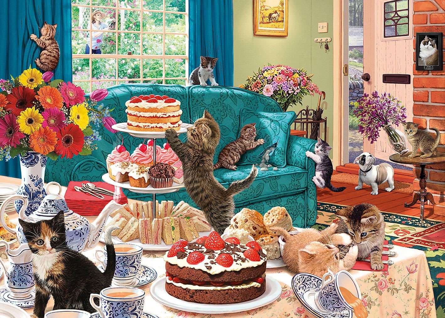 Fête du gâteau aux chats ! puzzle en ligne
