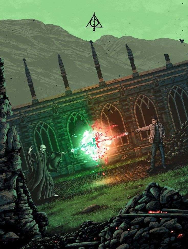 Harry Potter final battle puzzle online from photo