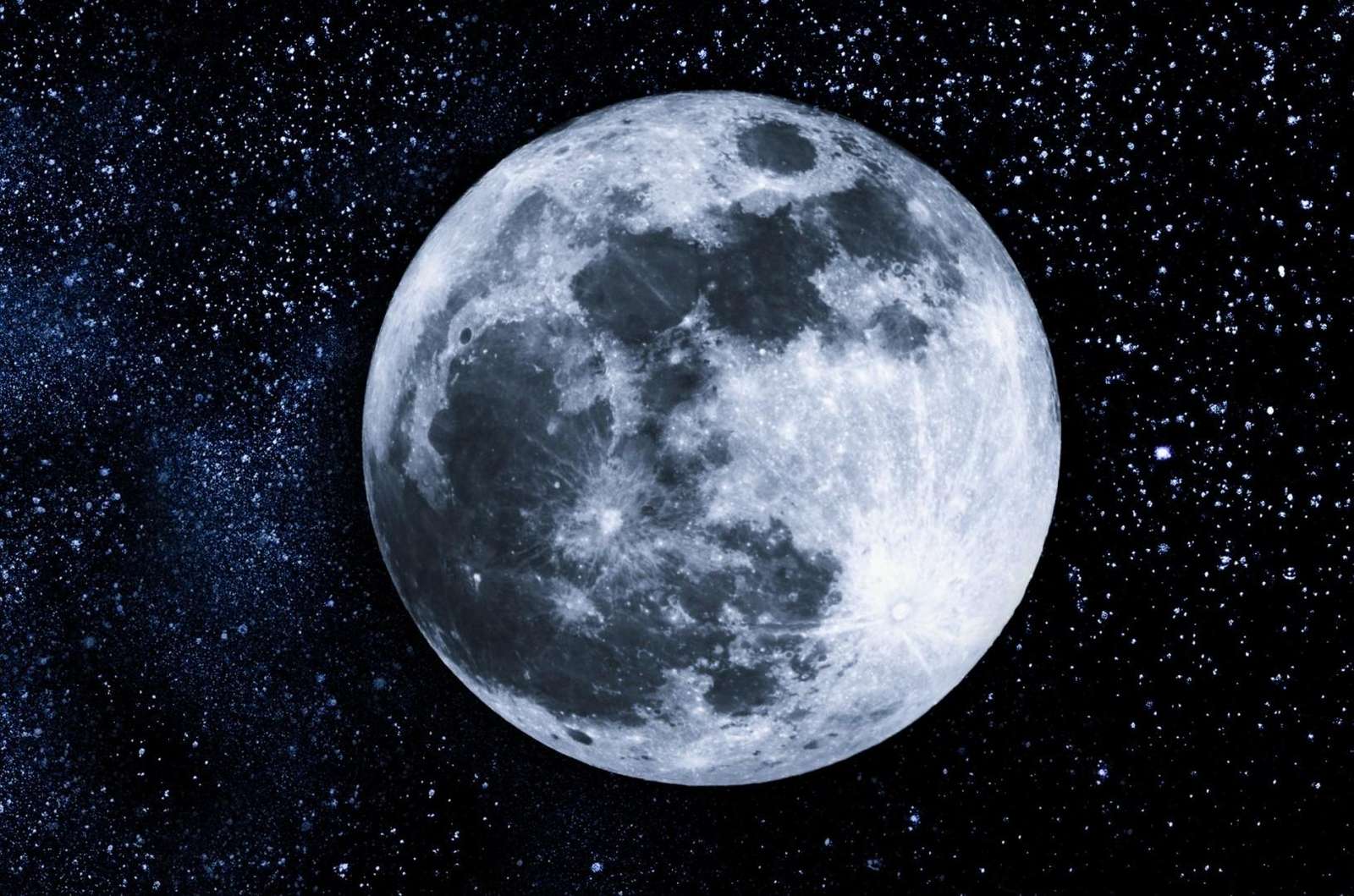 De maan is blauw puzzel online van foto