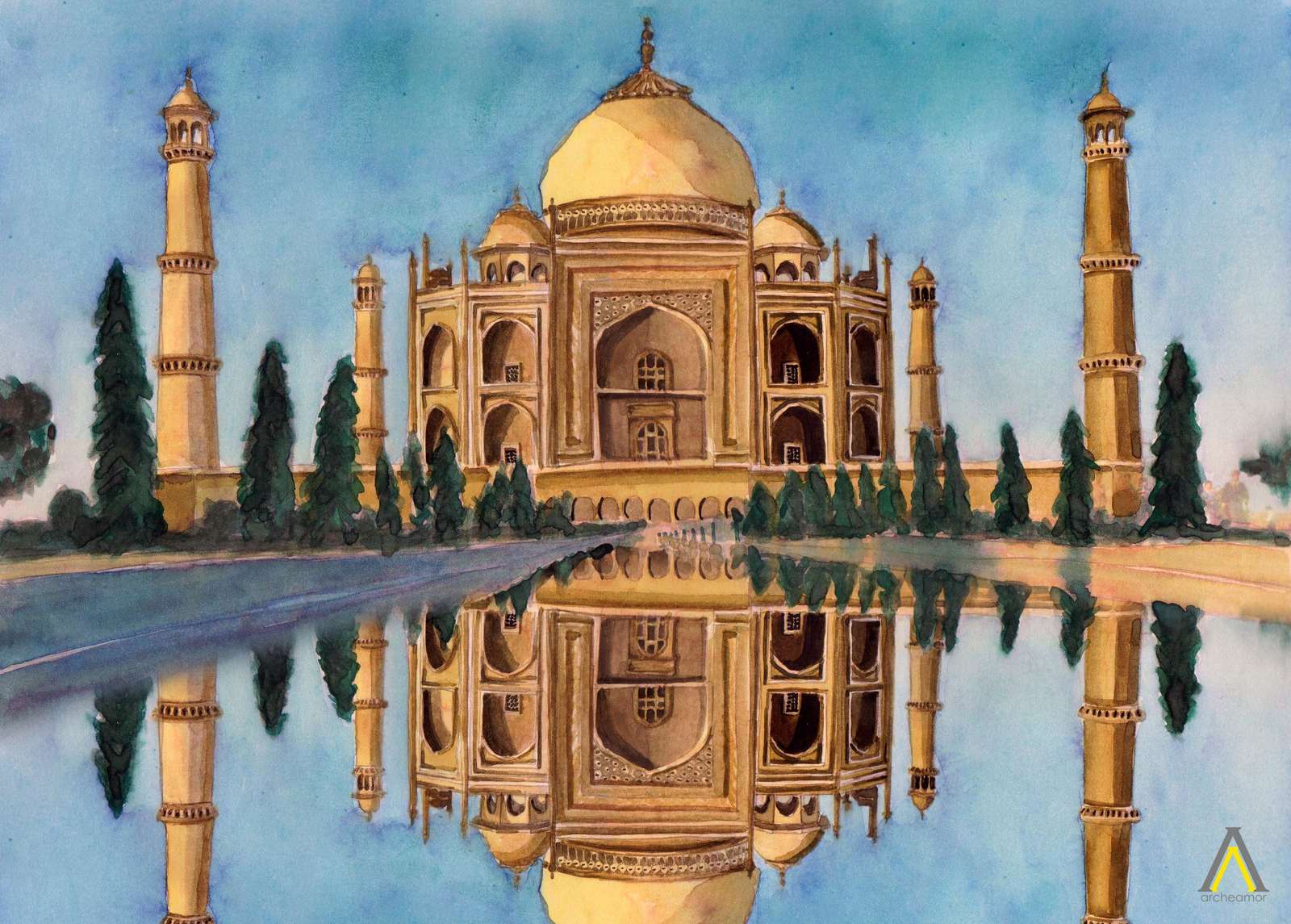 Taj Mahal Online-Puzzle