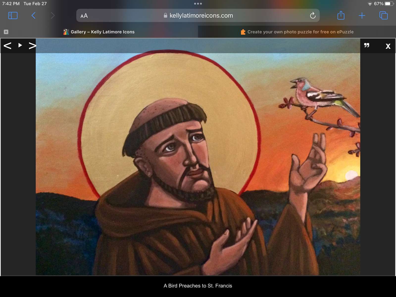 Sint Franciscus puzzel online van foto