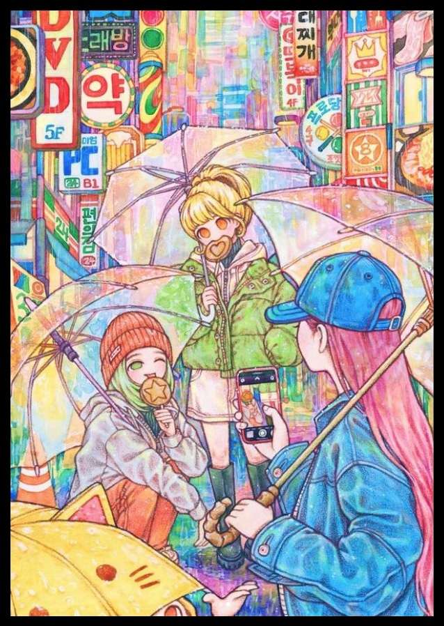 ''Rainy Day'' Illustration by ROWON puzzle online from photo
