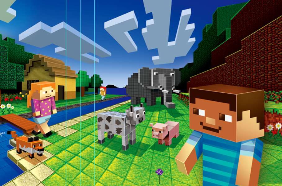 Minecraft! Online-Puzzle vom Foto