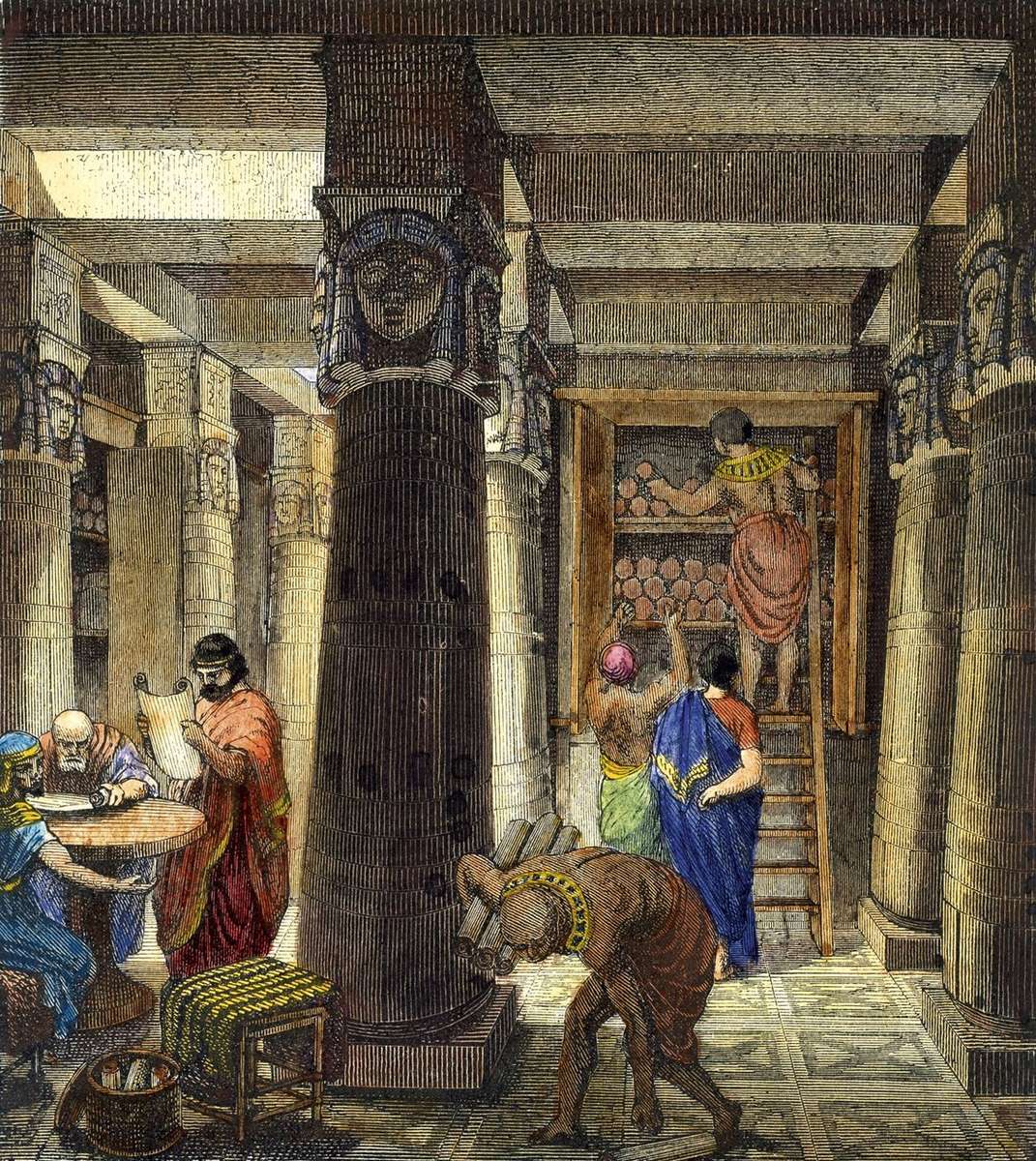Alexandrias bibliotek, 1876 Pussel online