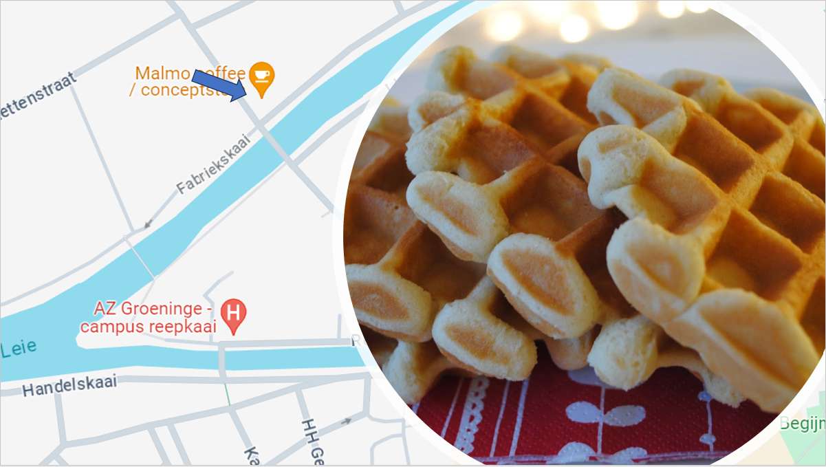 eat waffle puzzle online from photo
