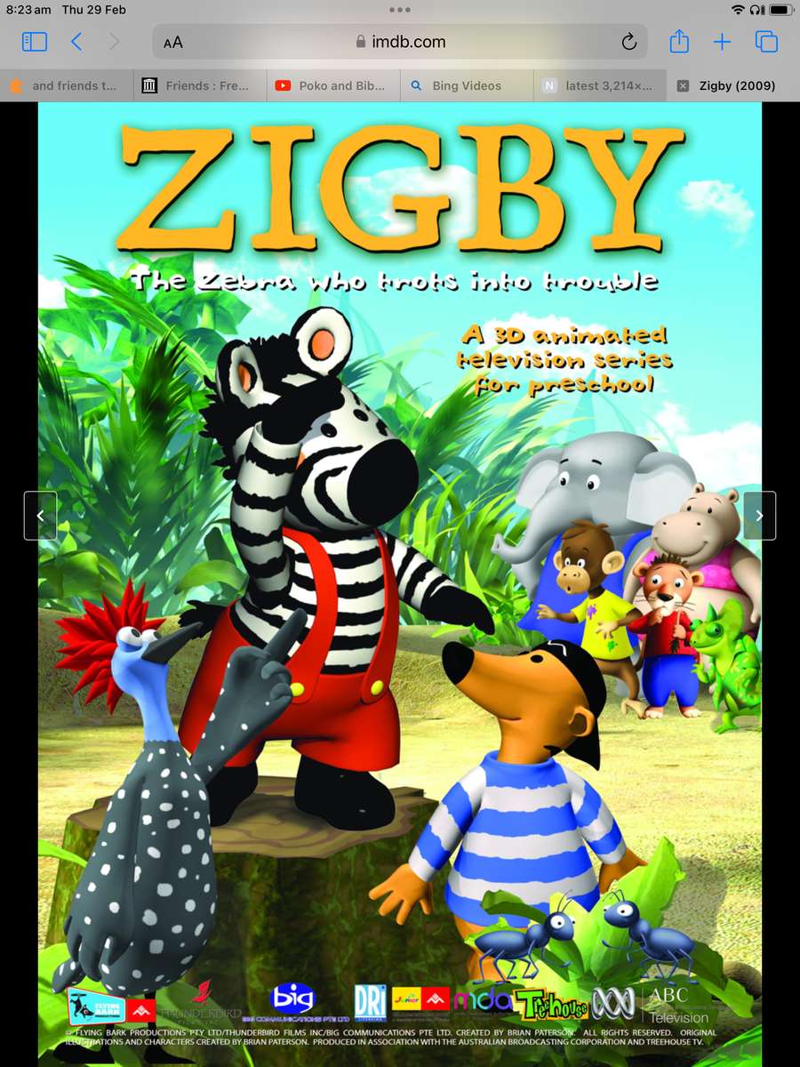 zigby And friends online puzzle