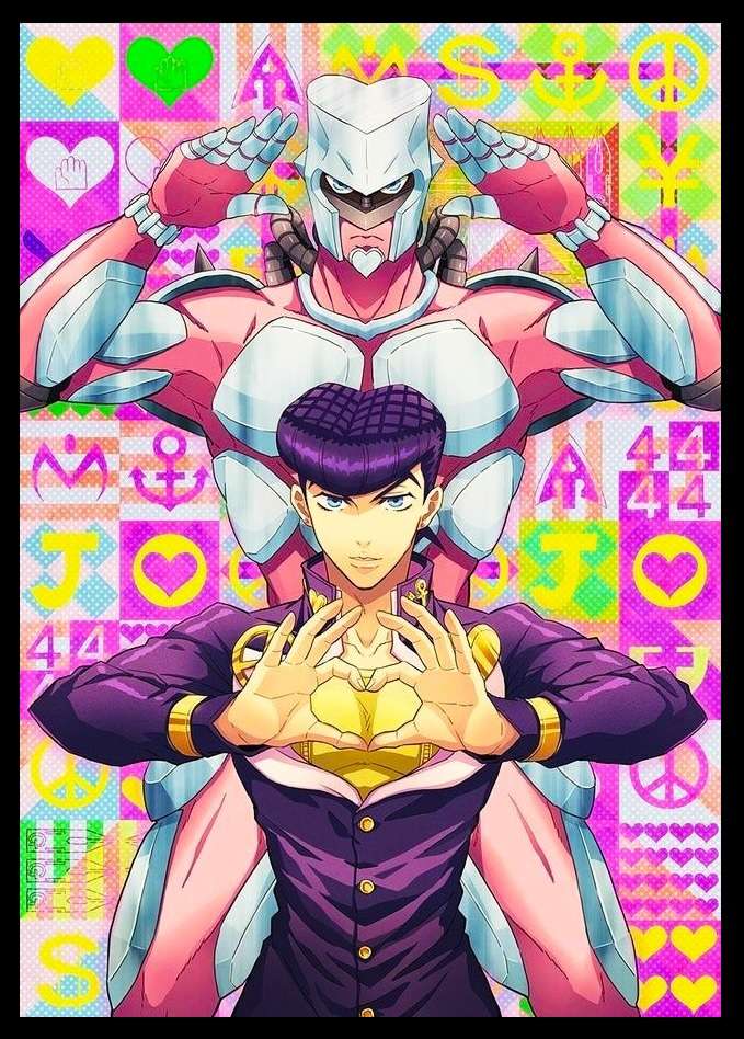 Цветна илюстрация Josuke ''Crazy Diamond'' онлайн пъзел