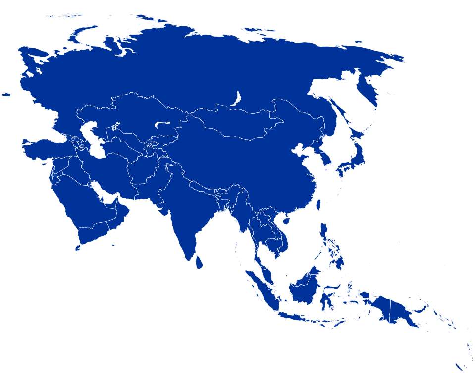 Карта на Азия онлайн пъзел