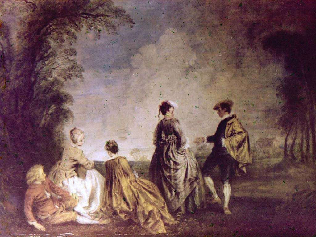 Antoine Watteau "A Difficult Proposal" puzzle online from photo