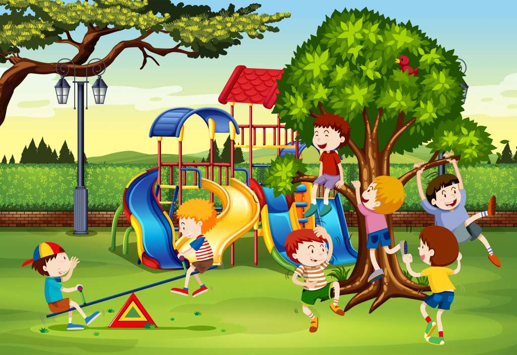 Children playing online puzzle