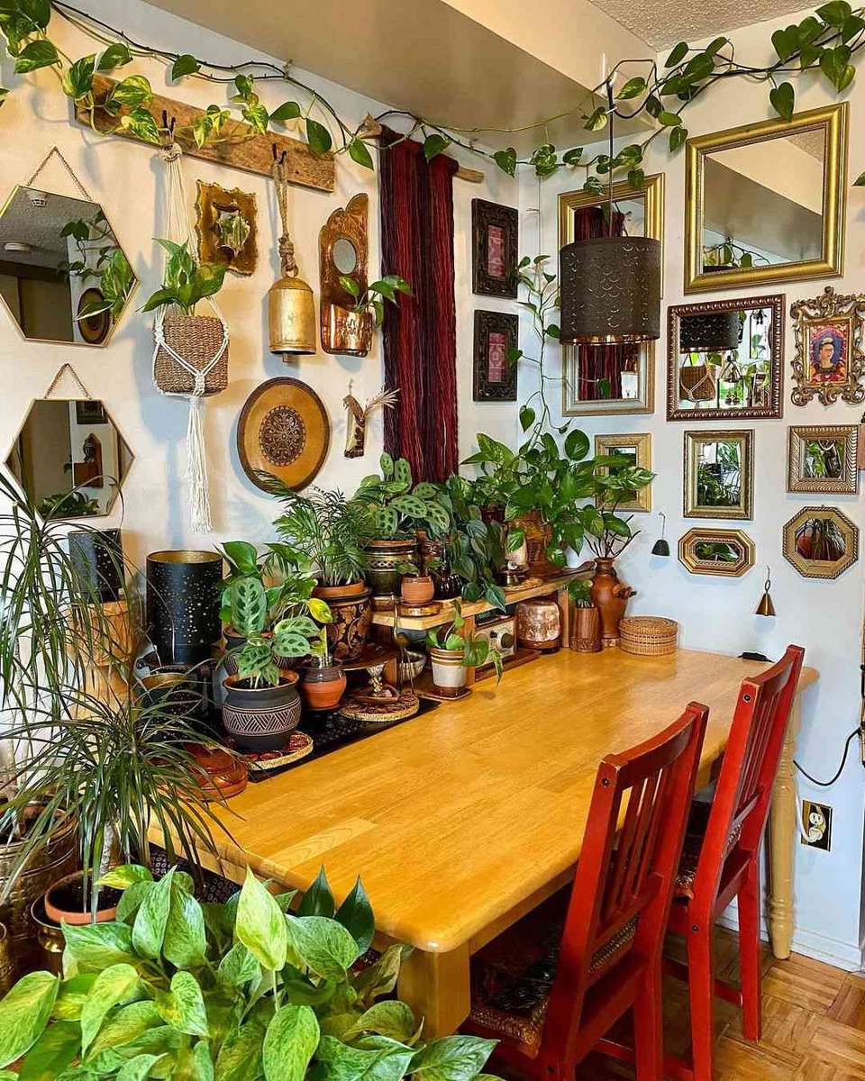 Mesa y plantas puzzle online a partir de foto