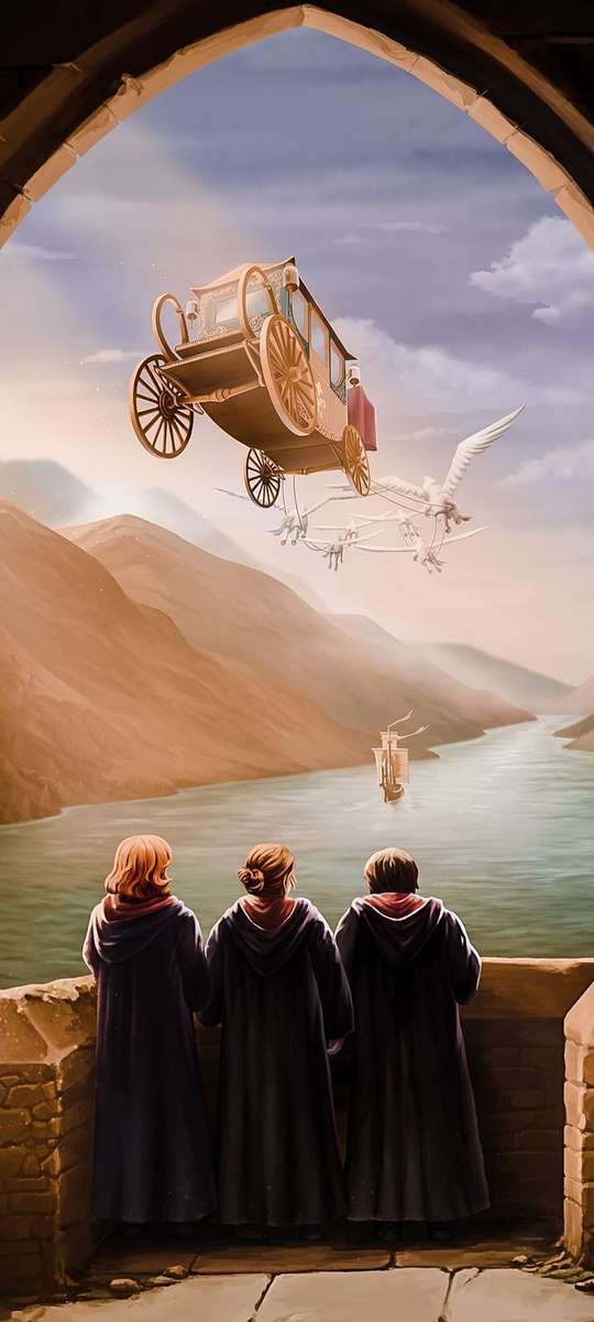 Harry Potter, partenza di Beauxbatons Pussel online