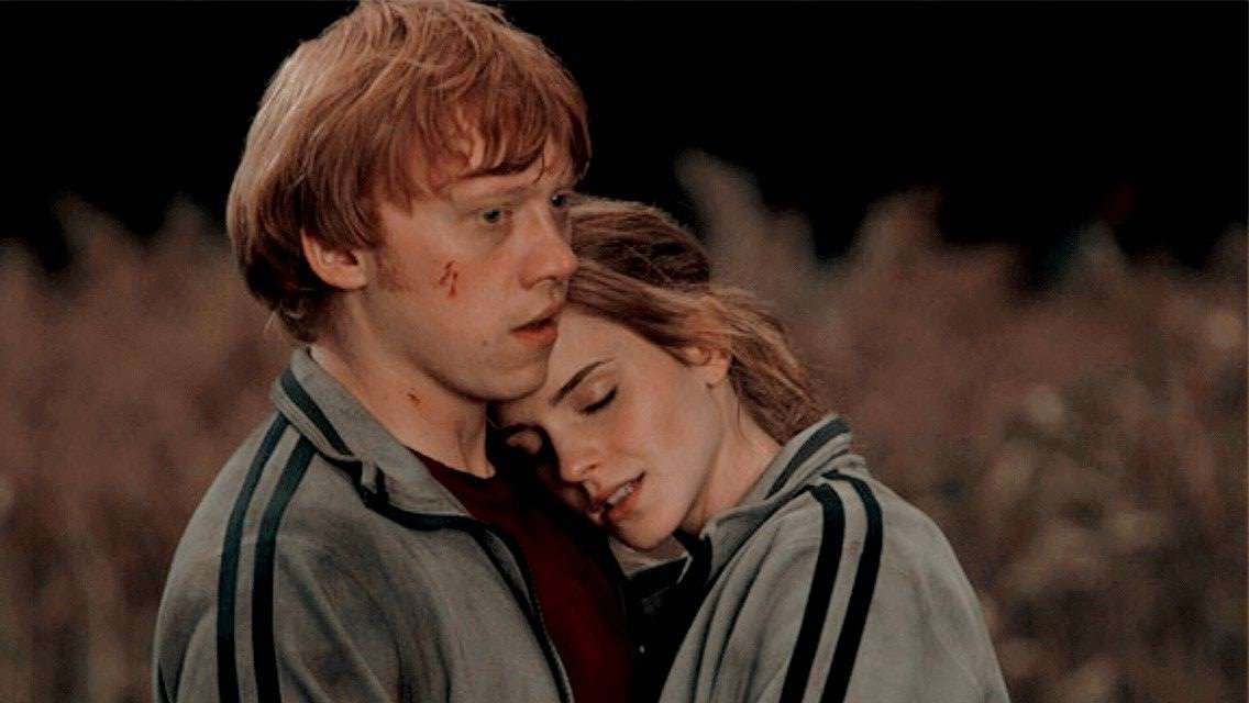 Ron och Hermione pussel online från foto