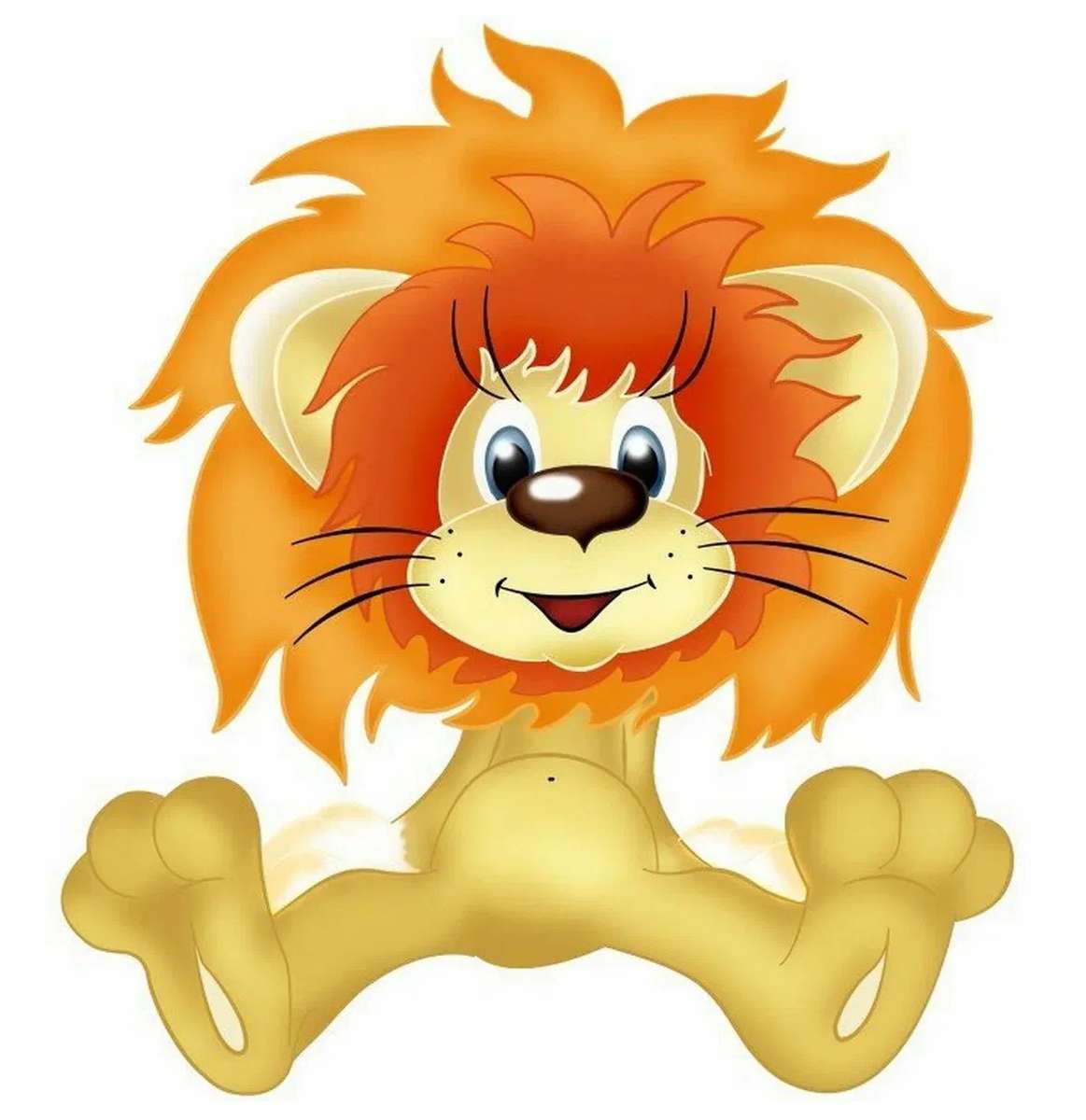 Lion from the cartoon puzzle online from photo