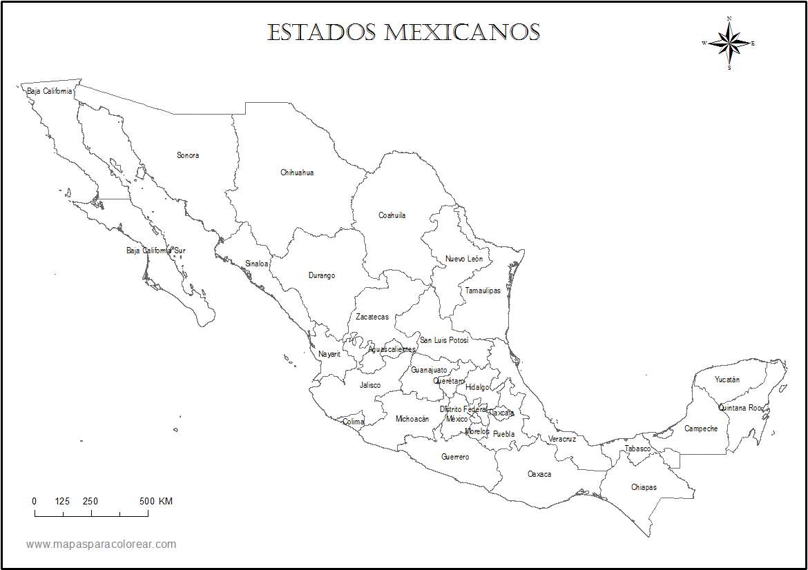 Capitales de México rompecabezas en línea