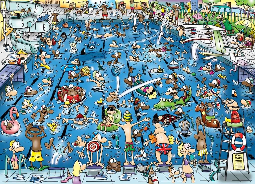 A piscina "pública" puzzle online a partir de fotografia