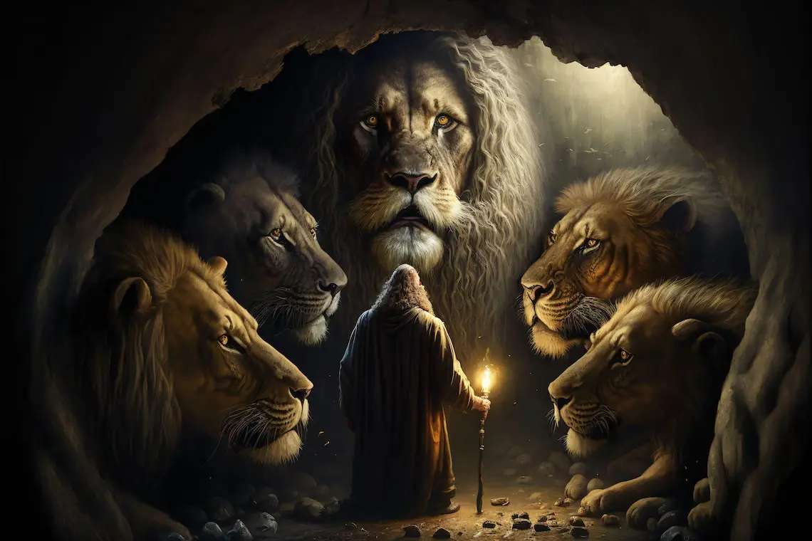 Даниел в лъвовата лъв онлайн пъзел