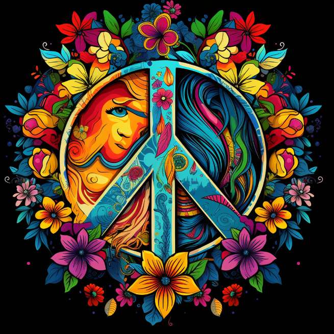 Vrede/Bloemen online puzzel