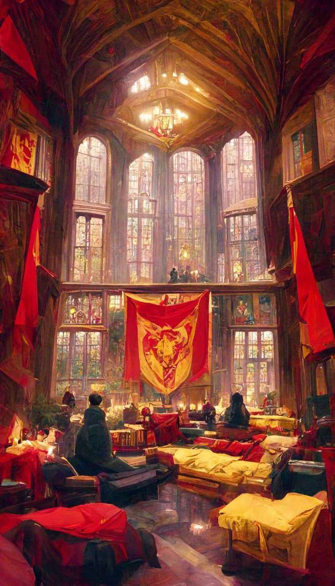Harry Potter, sala comune grifondoro Pussel online