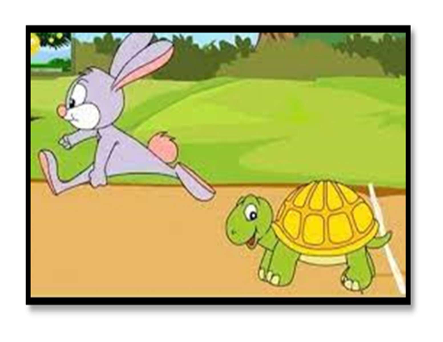 het konijn en de schildpad online puzzel