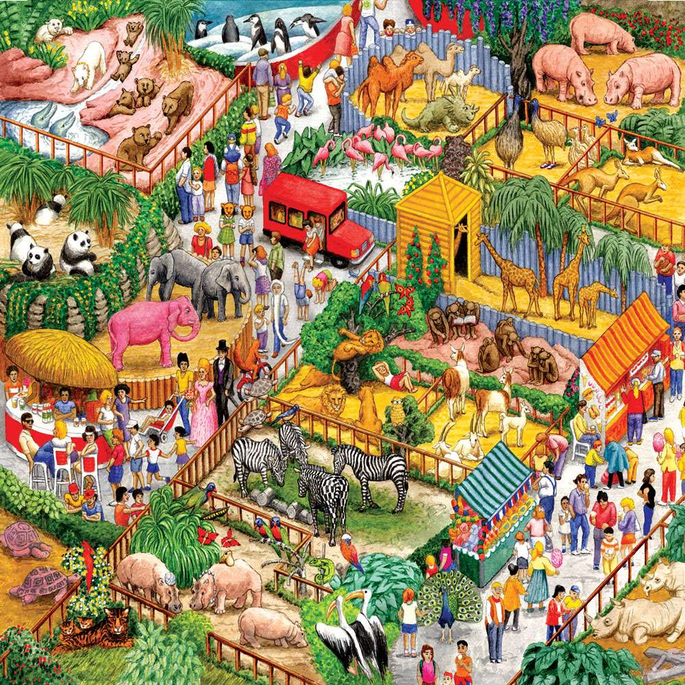 Lo zoo folle puzzle online da foto