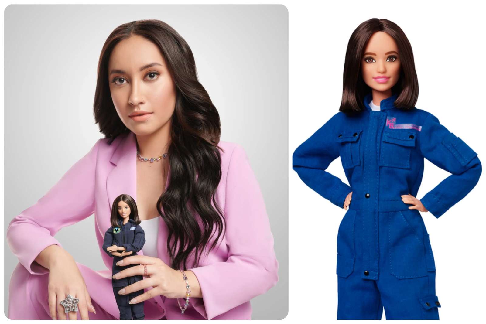 Wer hat eine Barbie-Puppe hinter sich? Online-Puzzle vom Foto