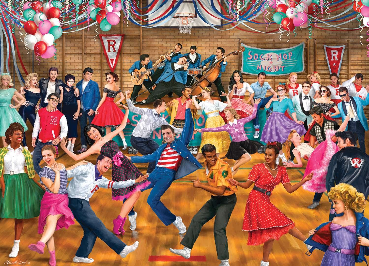Fiesta de baile Sock Hop puzzle online a partir de foto