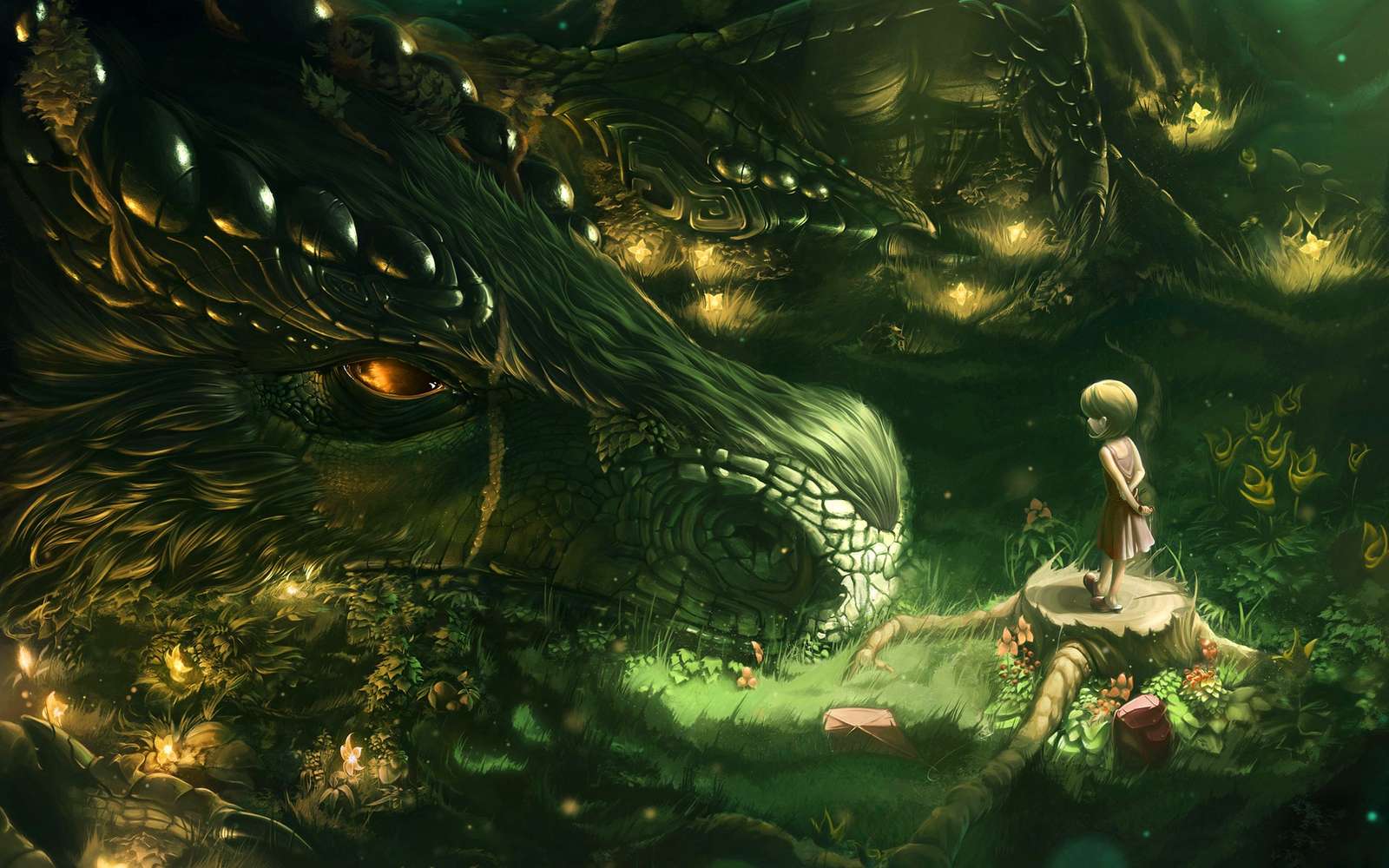 森のドラゴン オンラインパズル