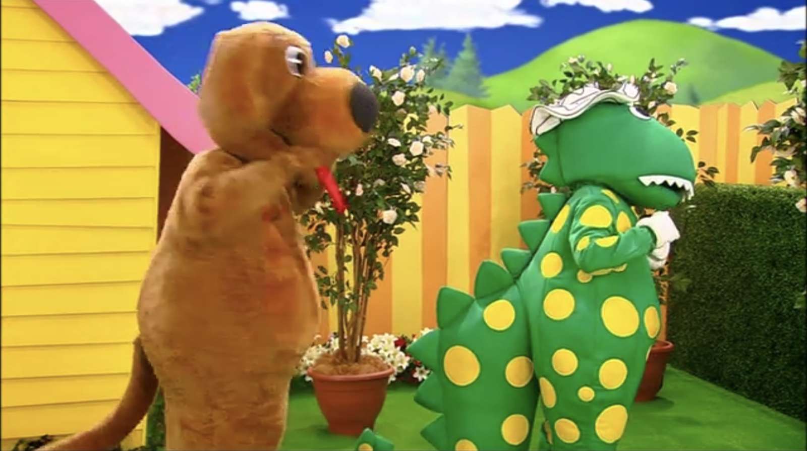 wiggles размахва кучето и Дороти динозавъра онлайн пъзел