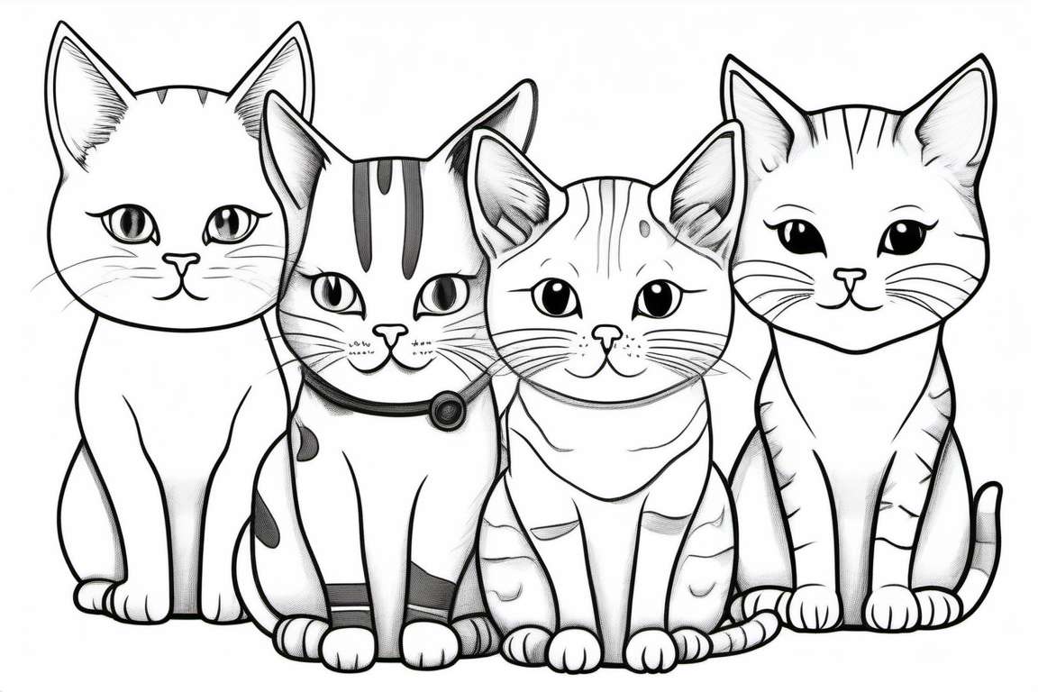 família de gatos puzzle online