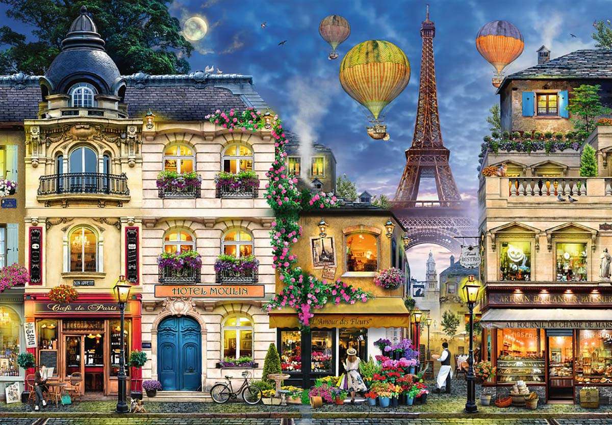 Esti séta Párizsban online puzzle