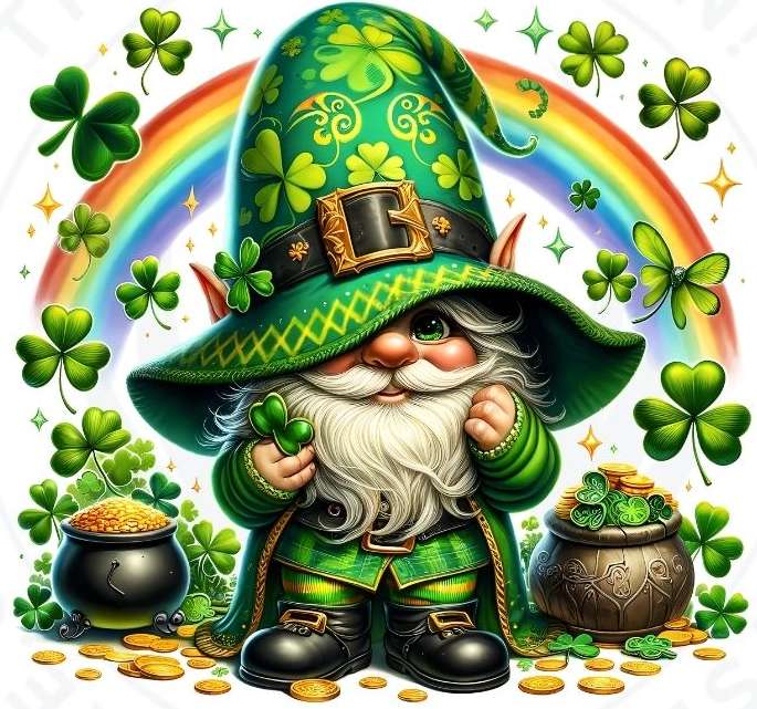 St Patricks Day Gnome Pussel online