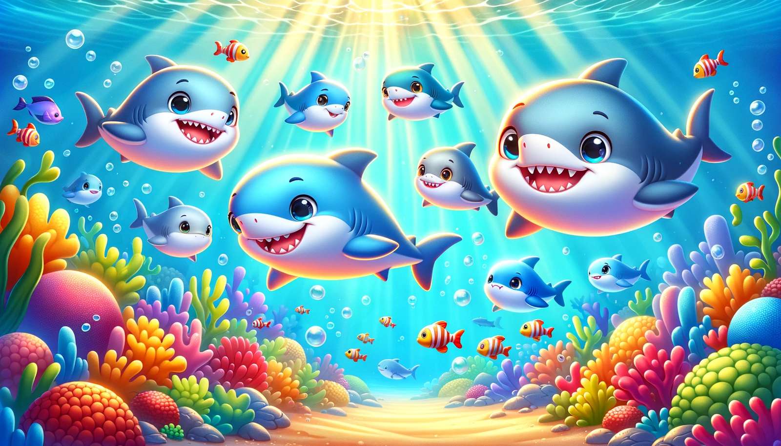 Baby Sharks online puzzle