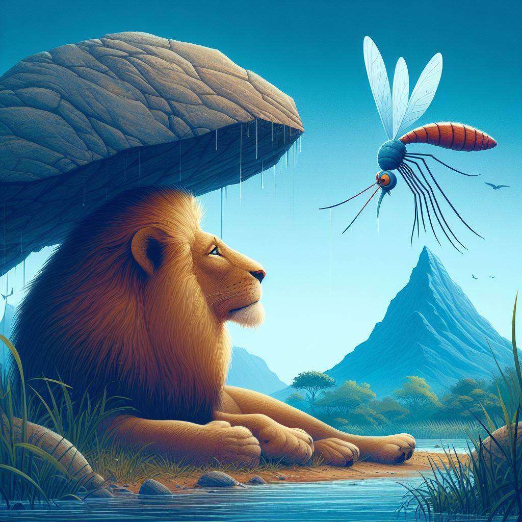 Leul și țânțarul puzzle online